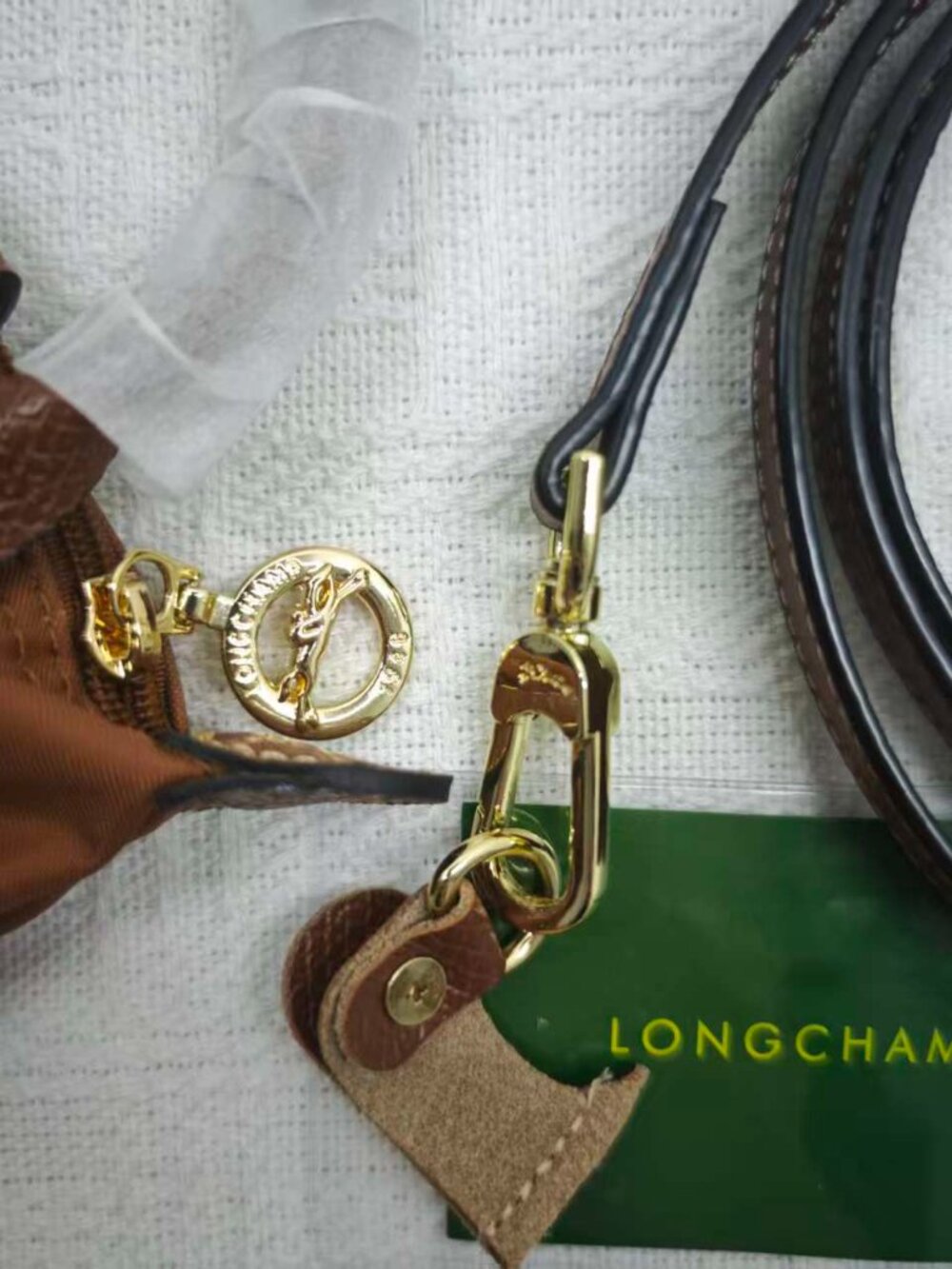 Longchamp Mini Brown Crossbody - Le Pliage Pouch - Picture 5 of 5
